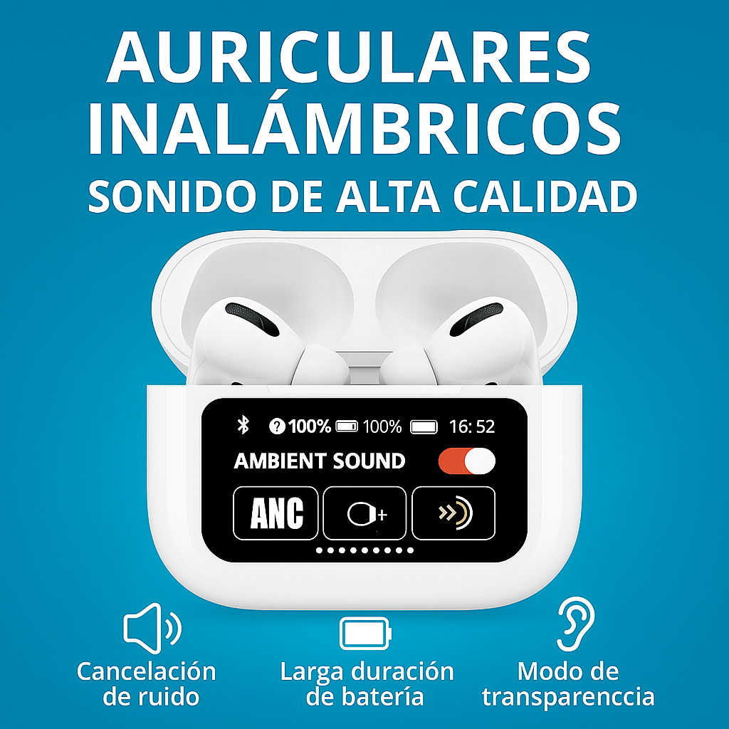 Audífonos A9 Pro: Sonido Premium, Confort y Tecnología Avanzada
